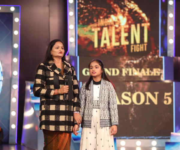 Playback singer contestant auditioning on India's Talent Fight singing reality competition