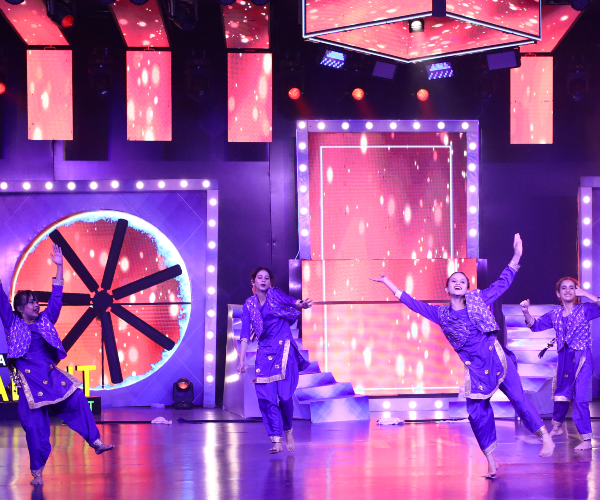 Dancer executing floor work choreography on India's Talent Fight grand stage